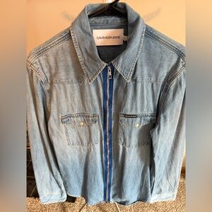 Calvin Klein Jeans Light Blue Denim Shirt Jacket